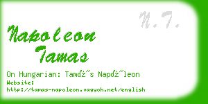 napoleon tamas business card